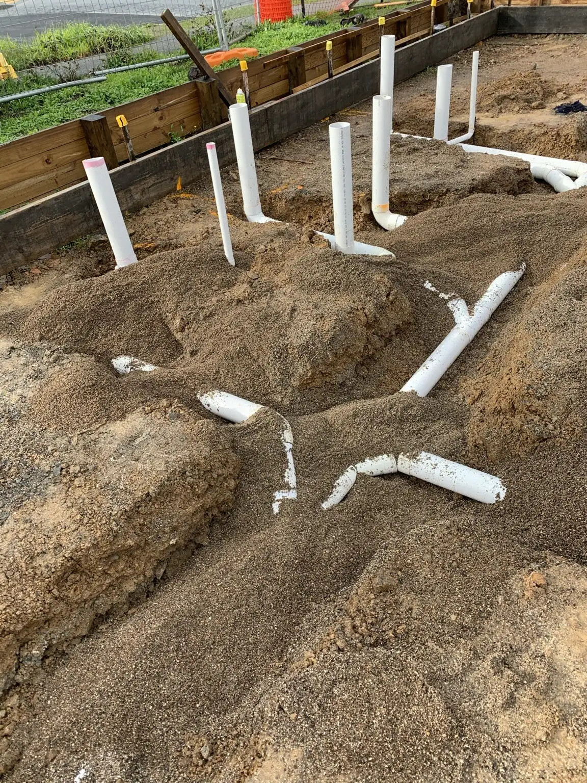 New drainage laid on a new build site