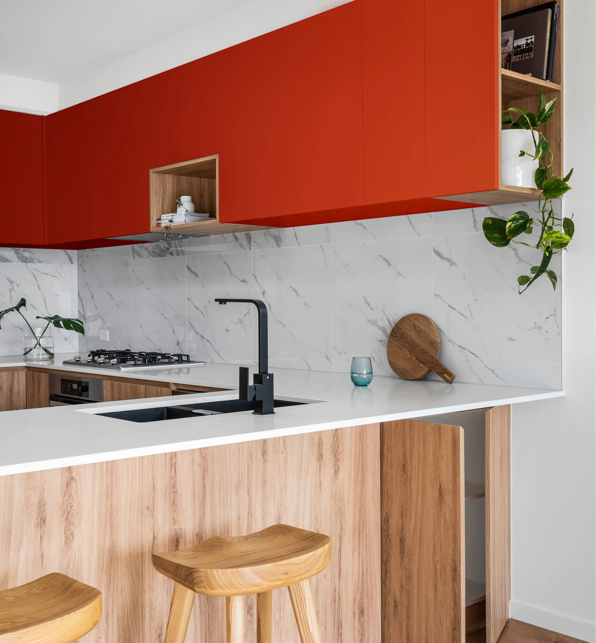 Finished kitchen renovation with new benchtop