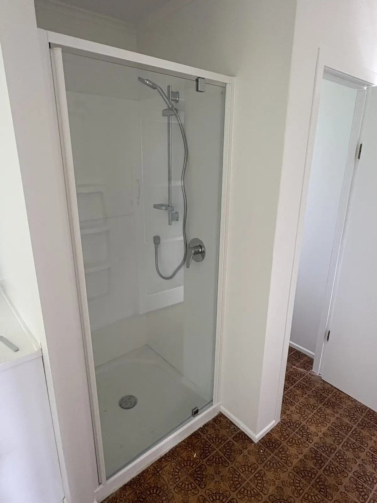 After: new glass shower cubicle installed