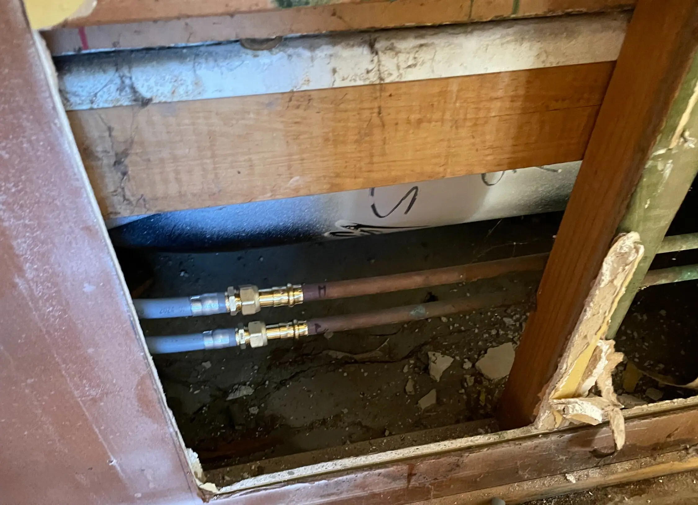 Leak under a floor